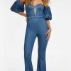 Ashley Lauren - 11124 Strapless Denim Jumpsuit
