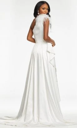 Ashley Lauren - 11134 Ruched Satin Overskirt Gown