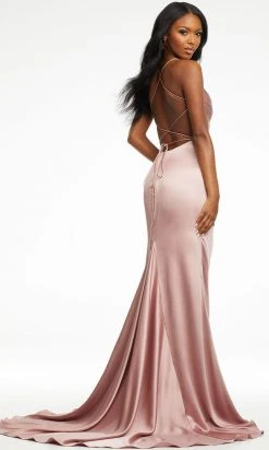 Ashley Lauren - 11162 Cowl Bodice Gown With Slit