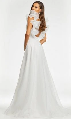 Ashley Lauren - 11166 Ruffled V-Neck A-Line Gown 15 Ashley Lauren - 11166 Ruffled V-Neck A-Line Gown