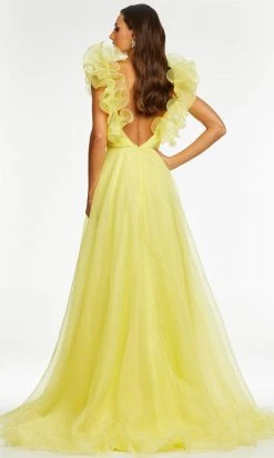Ashley Lauren - 11166 Ruffled V-Neck A-Line Gown 18 Ashley Lauren - 11166 Ruffled V-Neck A-Line Gown