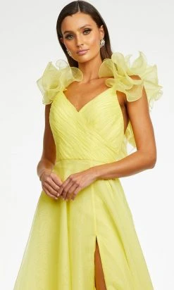 Ashley Lauren - 11166 Ruffled V-Neck A-Line Gown 19 Ashley Lauren - 11166 Ruffled V-Neck A-Line Gown