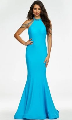 Ashley Lauren - 11170 Beaded High Halter Mermaid Gown
