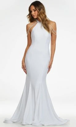 Ashley Lauren - 11170 Beaded High Halter Mermaid Gown