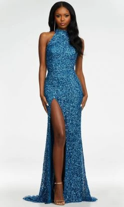 Ashley Lauren - 11174 High Halter Sequin Gown 20 Ashley Lauren - 11174 High Halter Sequin Gown