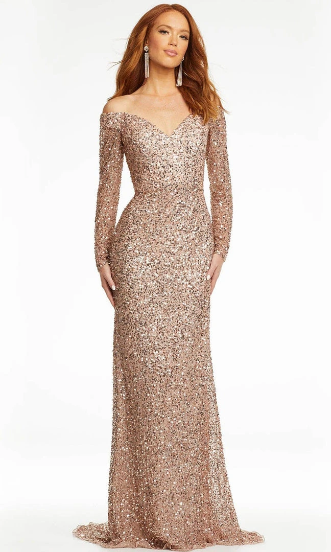 Ashley Lauren - 11176 Long Sleeve Sequin Gown 6 Ashley Lauren - 11176 Long Sleeve Sequin Gown