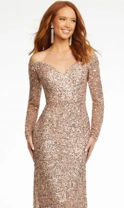 Ashley Lauren - 11176 Long Sleeve Sequin Gown 16 Ashley Lauren - 11176 Long Sleeve Sequin Gown