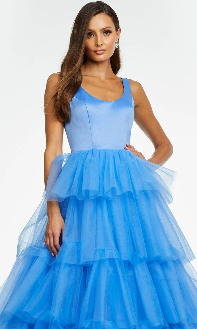 Ashley Lauren - 11187 Sleeveless Tiered Tulle Gown 6 Ashley Lauren - 11187 Sleeveless Tiered Tulle Gown