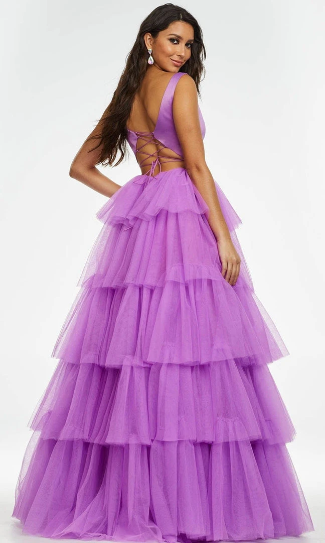 Ashley Lauren - 11187 Sleeveless Tiered Tulle Gown 12 Ashley Lauren - 11187 Sleeveless Tiered Tulle Gown
