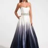 Ashley Lauren - 1129 Strapless Ombre Evening Gown