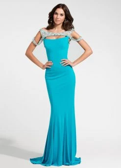 Ashley Lauren - 1137 Beaded Jersey Evening Dress