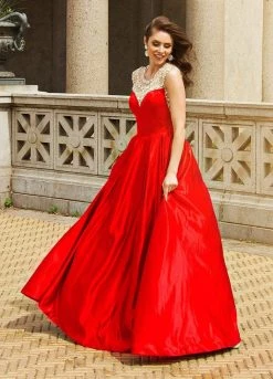 Ashley Lauren - 1141 Beaded Illusion Back Ball Gown