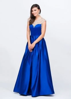 Ashley Lauren - 1141 Beaded Illusion Back Ball Gown