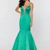 Ashley Lauren - 1202 Beaded Spaghetti Strap Evening Dress 1 Ashley Lauren - 1202 Beaded Spaghetti Strap Evening Dress
