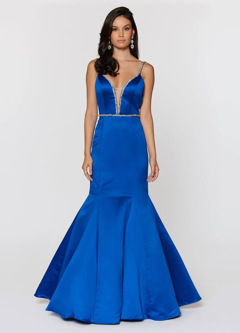 Ashley Lauren - 1202 Beaded Spaghetti Strap Evening Dress 5 Ashley Lauren - 1202 Beaded Spaghetti Strap Evening Dress