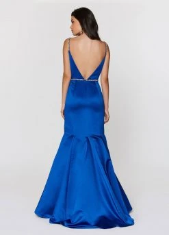 Ashley Lauren - 1202 Beaded Spaghetti Strap Evening Dress 9 Ashley Lauren - 1202 Beaded Spaghetti Strap Evening Dress