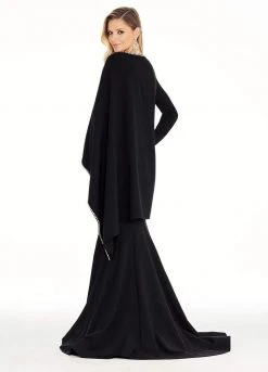 Ashley Lauren - 1281 Crepe Long Sleeves Evening Dress