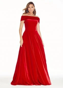 Ashley Lauren - 1301 Off The Shoulder Velvet Ball Gown 10 Ashley Lauren - 1301 Off The Shoulder Velvet Ball Gown