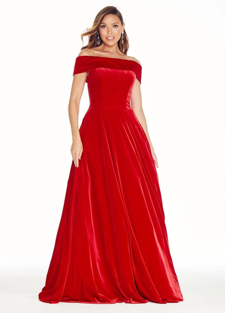 Ashley Lauren - 1301 Off The Shoulder Velvet Ball Gown 5 Ashley Lauren - 1301 Off The Shoulder Velvet Ball Gown