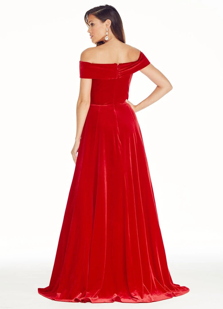 Ashley Lauren - 1301 Off The Shoulder Velvet Ball Gown 6 Ashley Lauren - 1301 Off The Shoulder Velvet Ball Gown