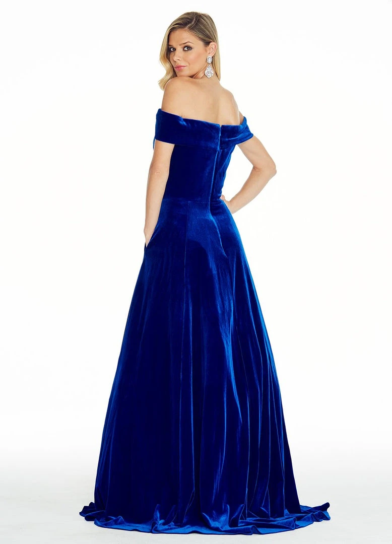 Ashley Lauren - 1301 Off The Shoulder Velvet Ball Gown 8 Ashley Lauren - 1301 Off The Shoulder Velvet Ball Gown