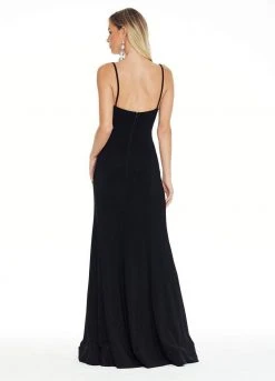 Ashley Lauren - 1320 Spaghetti Strap Jersey Prom Dress