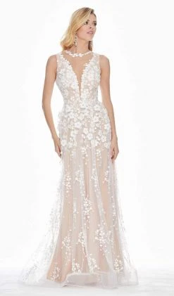 Ashley Lauren - 1392 Embroidered Organza A-line Dress