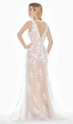 Ashley Lauren - 1392 Embroidered Organza A-line Dress