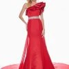 Ashley Lauren - 1398 Ruffle Accented Asymmetrical Overskirt Gown 2 Ashley Lauren - 1398 Ruffle Accented Asymmetrical Overskirt Gown
