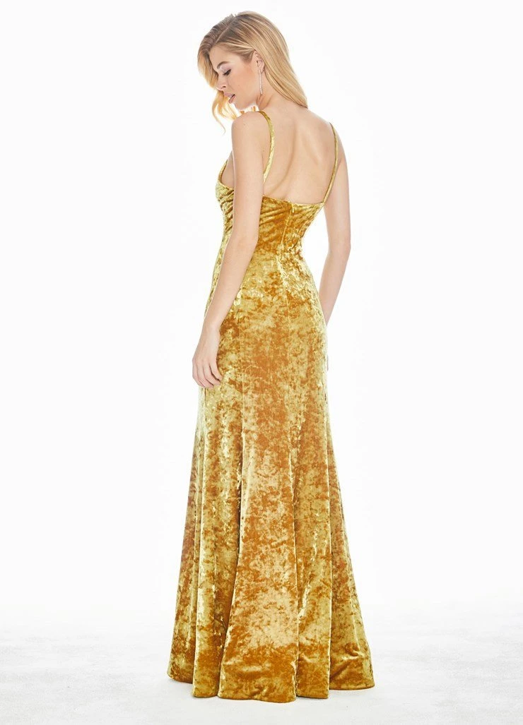 Ashley Lauren - 1400 Sleeveless Scoop Neck Crushed Velvet Long Dress 4 Ashley Lauren - 1400 Sleeveless Scoop Neck Crushed Velvet Long Dress