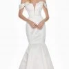Ashley Lauren - 1410 Draped Plunging Off Shoulder Mermaid Gown 2 Ashley Lauren - 1410 Draped Plunging Off Shoulder Mermaid Gown