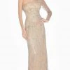 Ashley Lauren - 1425 One Shoulder Beaded Evening Gown