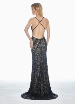 Ashley Lauren - 1430 Sequined Lace Long Sheath Gown 11 Ashley Lauren - 1430 Sequined Lace Long Sheath Gown
