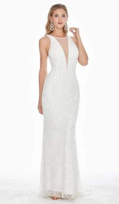 Ashley Lauren - 1431 Sequined Sheath Evening Dress