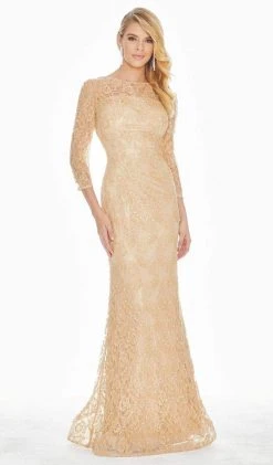 Ashley Lauren - 1433 Sequin Embellished Stretch Lace Dress 10 Ashley Lauren - 1433 Sequin Embellished Stretch Lace Dress