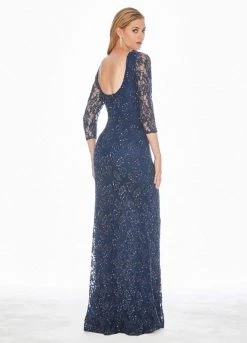 Ashley Lauren - 1433 Sequin Embellished Stretch Lace Dress