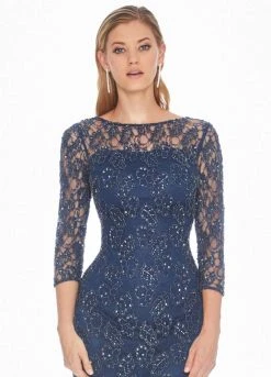 Ashley Lauren - 1433 Sequin Embellished Stretch Lace Dress 9 Ashley Lauren - 1433 Sequin Embellished Stretch Lace Dress