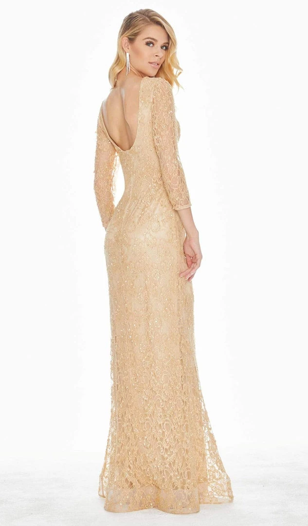 Ashley Lauren - 1433 Sequin Embellished Stretch Lace Dress 7 Ashley Lauren - 1433 Sequin Embellished Stretch Lace Dress