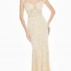Ashley Lauren - 1435 Beaded Illusion Jewel Sheath Dress 1 Ashley Lauren - 1435 Beaded Illusion Jewel Sheath Dress
