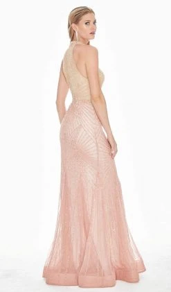 Ashley Lauren - 1436 Beaded High Halter Trumpet Dress 5 Ashley Lauren - 1436 Beaded High Halter Trumpet Dress
