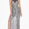 Ashley Lauren - 1438 Beaded Sequin Evening Gown With Slit 1 Ashley Lauren - 1438 Beaded Sequin Evening Gown With Slit