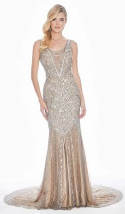 Ashley Lauren - 1455 Embellished Scoop Trumpet Dress With Train
