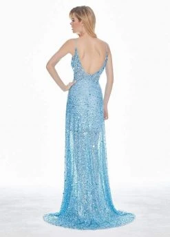 Ashley Lauren - 1459 Sparkly Beads And Sequins Sheer Evening Dress
