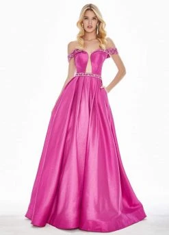 Ashley Lauren - 1476 Beaded Plunging Off-Shoulder Ballgown With Train 20 Ashley Lauren - 1476 Beaded Plunging Off-Shoulder Ballgown With Train