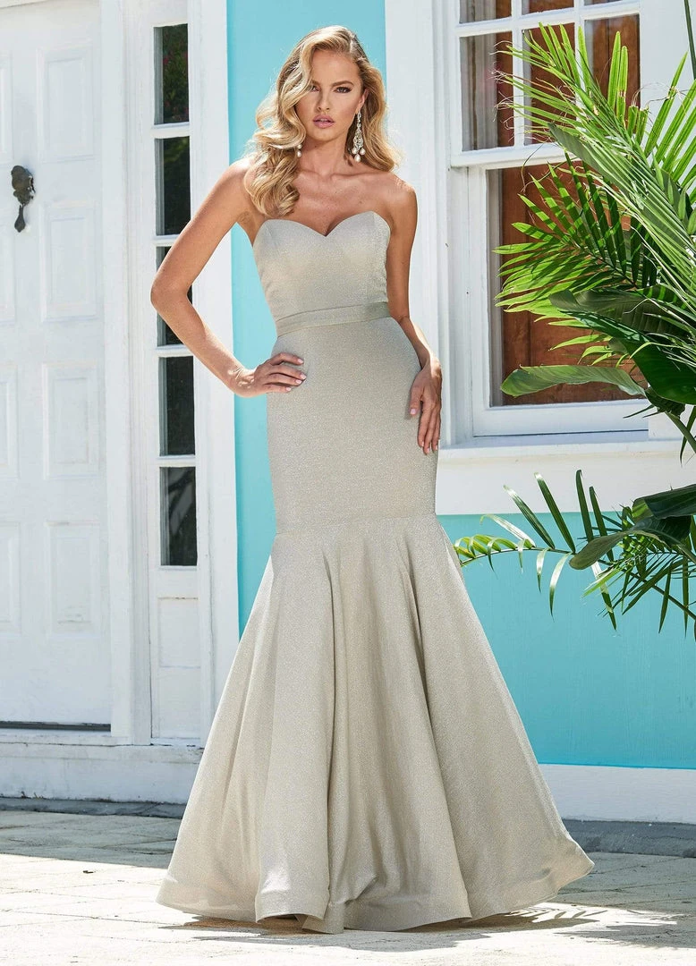 Ashley Lauren - 1487 Metallic Sweetheart Bodice Trumpet Gown 9 Ashley Lauren - 1487 Metallic Sweetheart Bodice Trumpet Gown