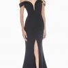 Ashley Lauren - 1497 Off-Shoulder Evening Dress With Slit