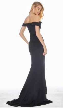 Ashley Lauren - 1497 Off-Shoulder Evening Dress With Slit