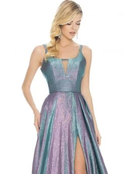 Ashley Lauren - 1514 Metallic Brocade A-line Dress With Train 25 Ashley Lauren - 1514 Metallic Brocade A-line Dress With Train