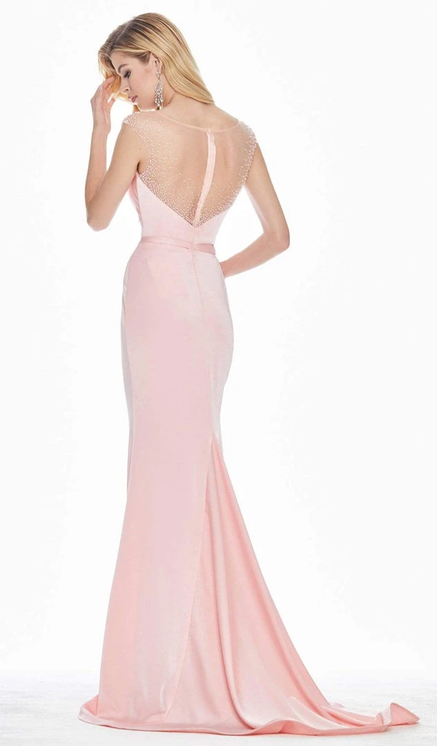 Ashley Lauren - 1524 Pearl Beaded Bateau Trumpet Dress 4 Ashley Lauren - 1524 Pearl Beaded Bateau Trumpet Dress