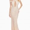 Ashley Lauren - 1560 Off Shoulder Halter Sequin Evening Dress 2 Ashley Lauren - 1560 Off Shoulder Halter Sequin Evening Dress